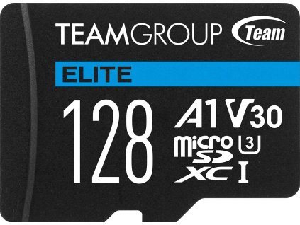 TeamGroup Elite MicroSDXC 128 GB třída 10 UHS-I/U3 A1 V30 (TEAUSDX128GIV30A103)