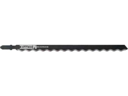 Pilový list Luna, vyrobený z nástrojové oceli, pro řezání pryže, kůže, polystyrenu, vlnité lepenky a stavební izolace 155x8x1.0MM