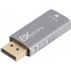 Lanberg Displayport (M) -> HDMI (F) 8K adaptér, stříbrný