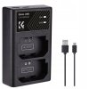 Dvojitá nabíječka USB pro NP-FZ100 Sony A7 A7R III A9 II A6600 K&F Koncept / KF28.0010