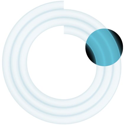 Hookah hose - Moze, Soft-Touch Glow Blue