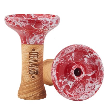 Hookah bowl - Oblako, Phunnel M Glaze Marble Red