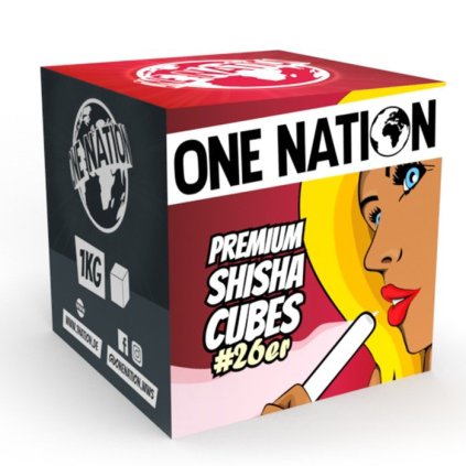 Kokosové uhlíky pro vodní dýmku - One Nation, 26mm 1kg