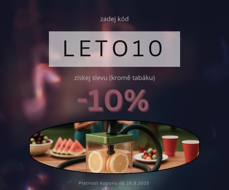 Letní sleva 10 % na vše (kromě tabáku)! S kódem LETO10