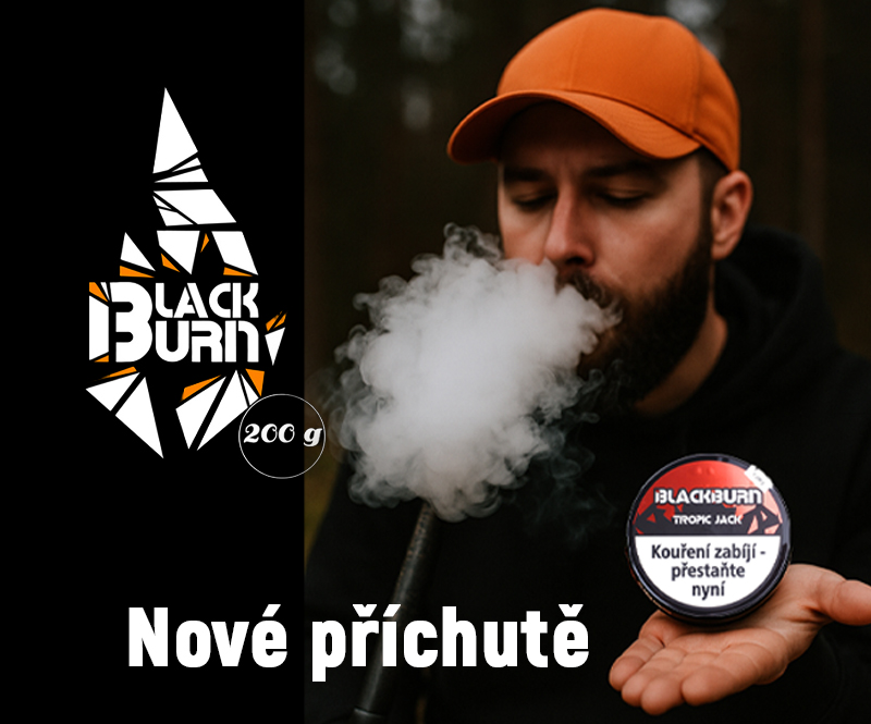 Nové černé tabáky BlackBurn v balení 200 g