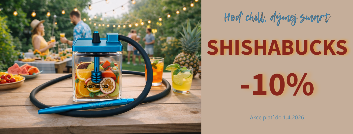 Akce-15%sleva na vodní dýmky Shishabucks