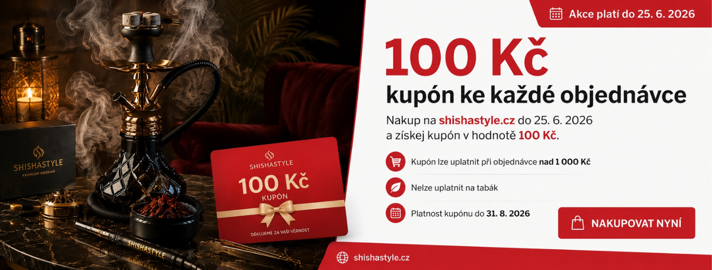 100 Kč kupon ke každé objednávce