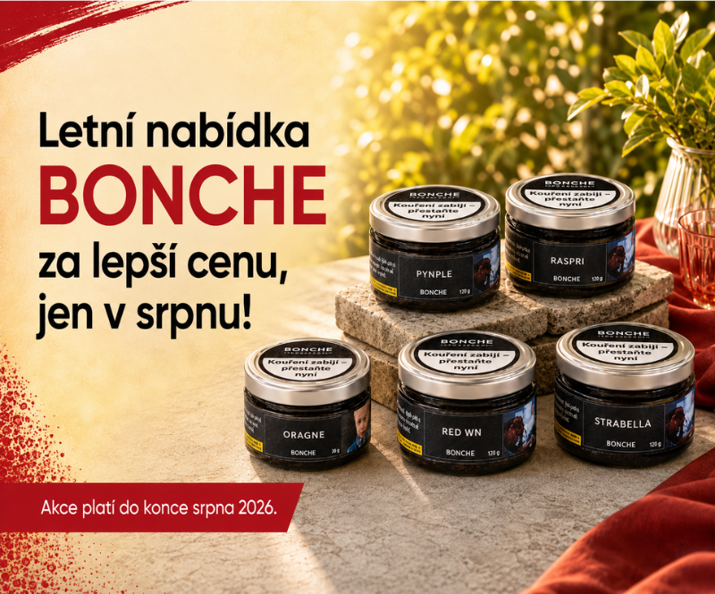 Tabáky BONCHE za výhodnou cenu - jen v srpnu