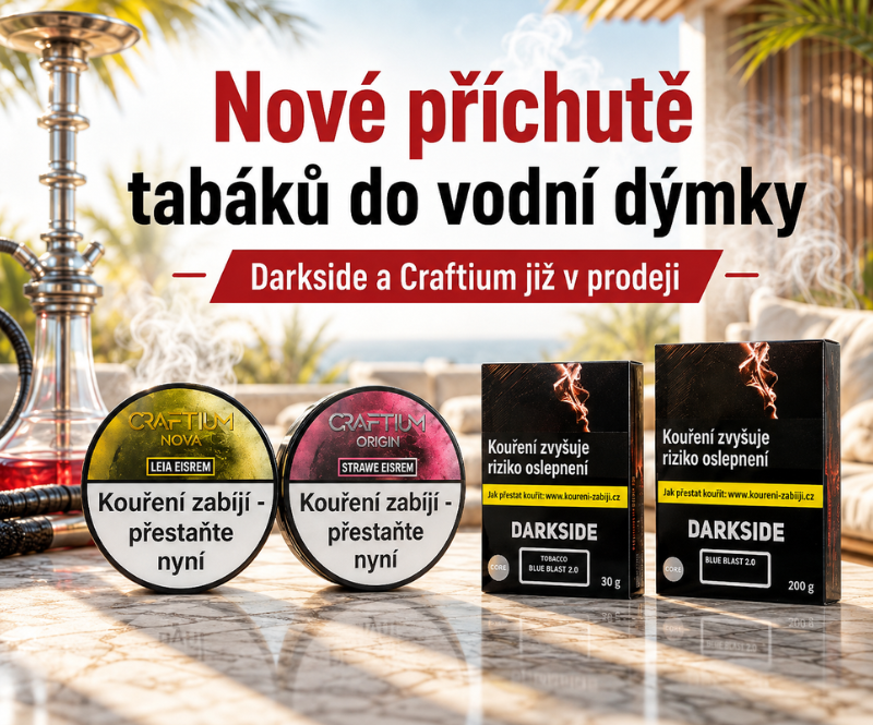 Nové příchutě tabáků Darkside a Craftium