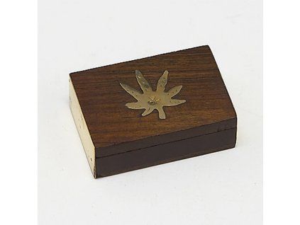 Krabička dřevěná s listem
