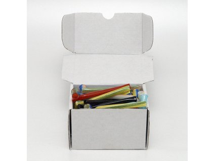 Skleněnka barevná Tráva 9 cm Box 40 ks