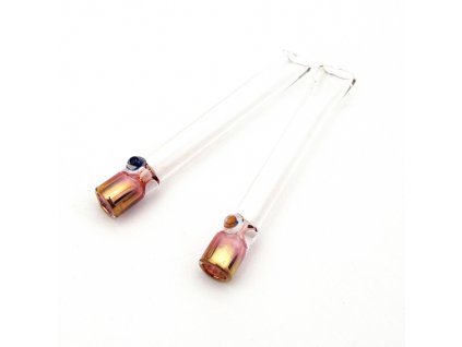 Skleněnka Pyrex Čilam Pink 8 cm s kuličkou úzká