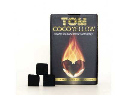 Uhlíky do vodní dýmky Tom Coco 1 kg Yellow