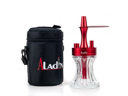 Vodní dýmka Aladin 2Go ALU Red 23 cm Clear