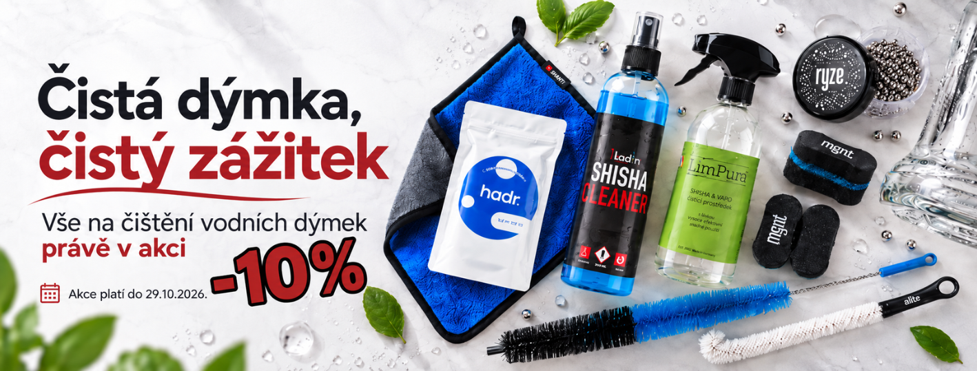 Akce -10% na čišticí prostředky pro vodní dýmky