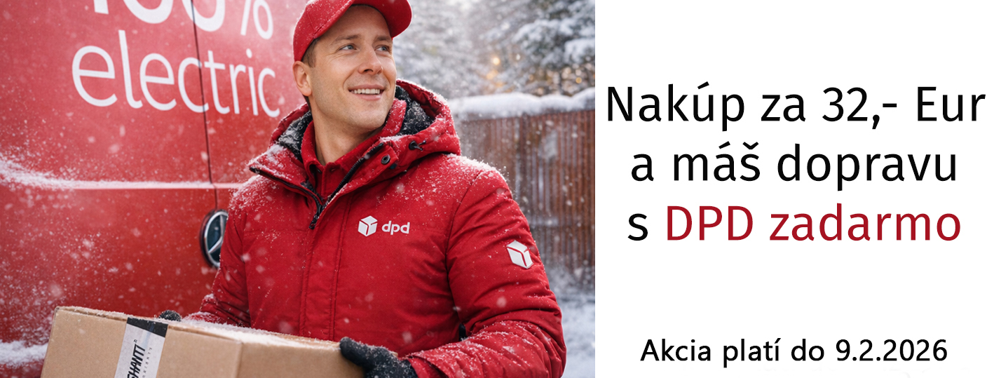 Doprava DPD zdarma při nákupu nad 32 EUR