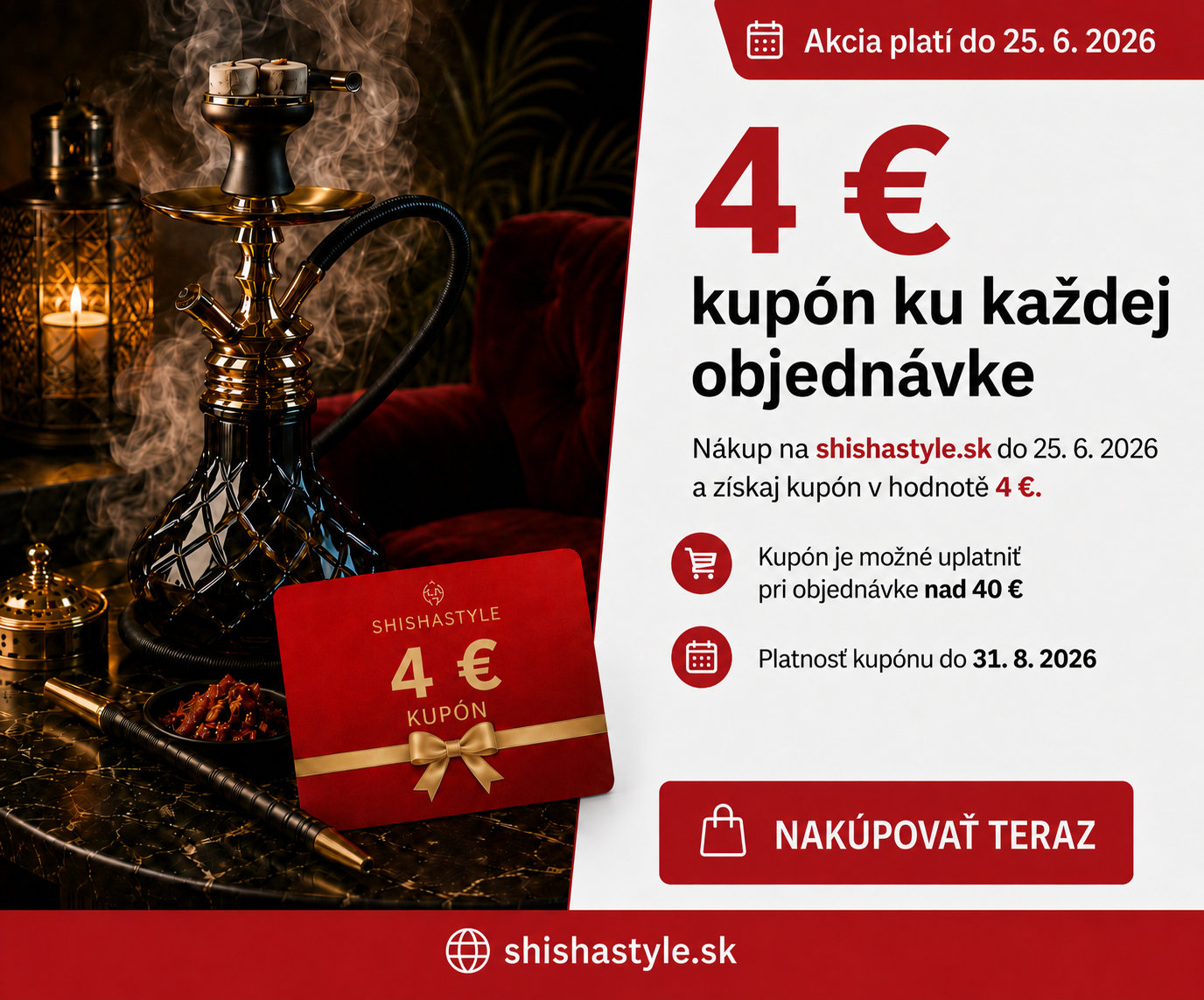 4€ kupon ke každé objednávce