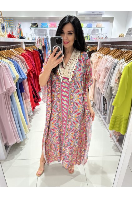 Dlhé Boho šaty 6033-1 (Veľkosť ONESIZE)