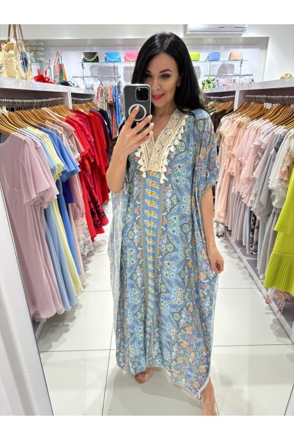 Dlhé Boho šaty 6033-2 (Veľkosť ONESIZE)