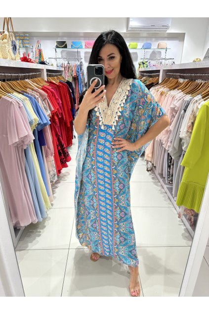 Dlhé Boho šaty 6033-3 (Veľkosť ONESIZE)