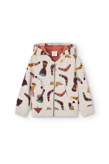 Boboli mikina na zips s odnímateľnou kapucňou 326157 9135-k (Veľkosť 98)