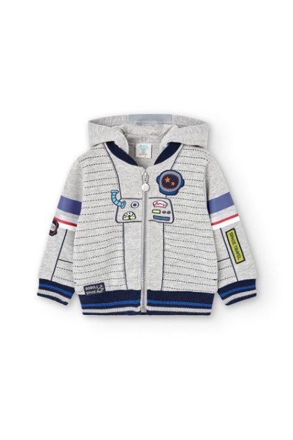 Boboli mikina na zips s odnímateľnou kapucňou 347150 8130 (Veľkosť 74)