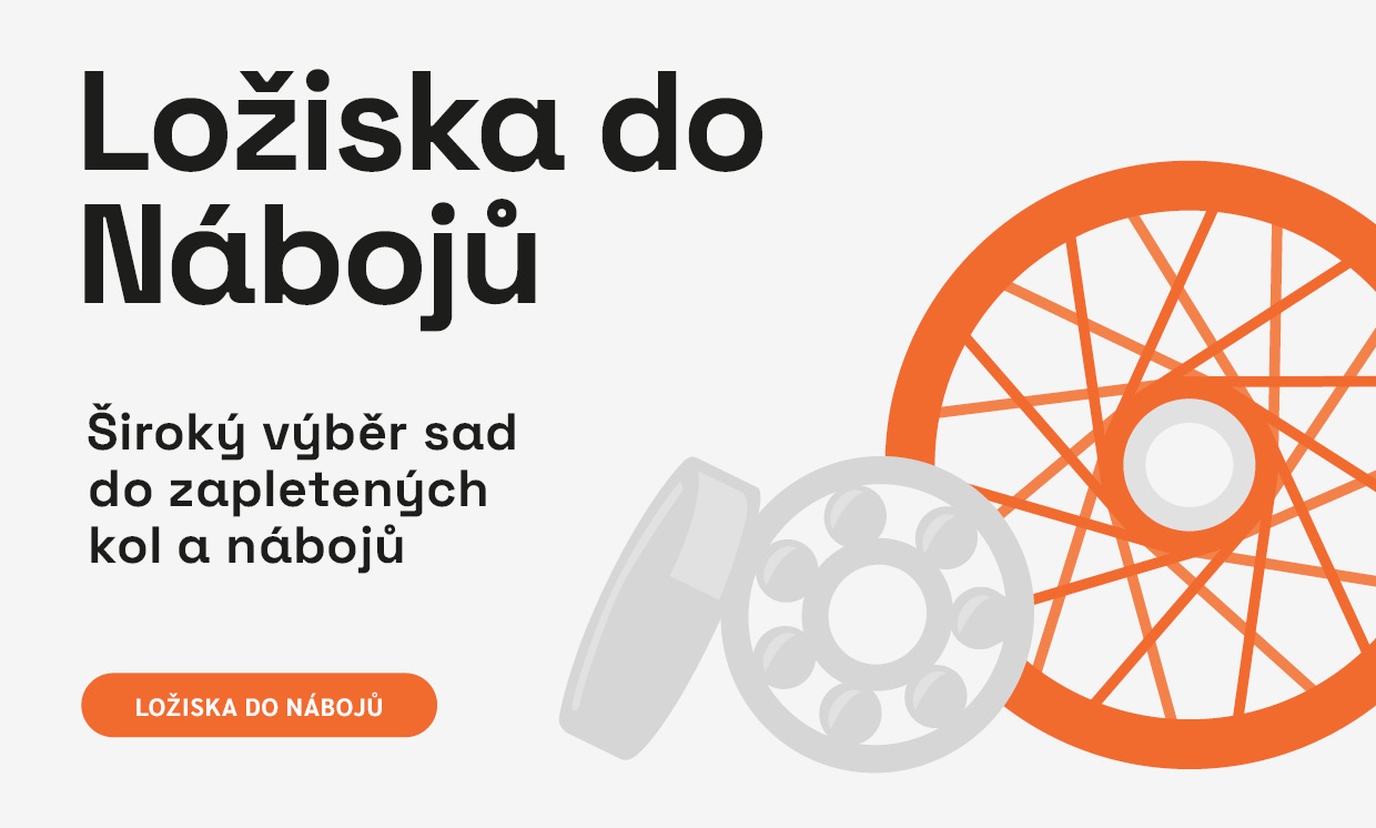 Baner Loziska do naboju s ilustrací kola a ložisek