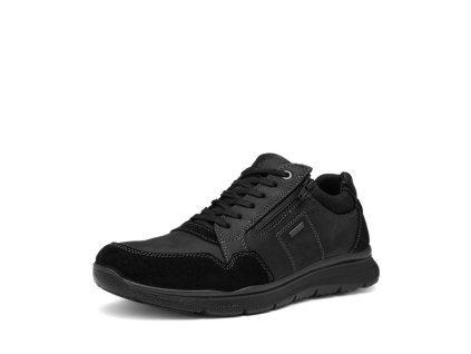 ARA pánské tenisky s postranním zipem a Gore-tex membránou nubukové černé | 11-24607-12 Benjo