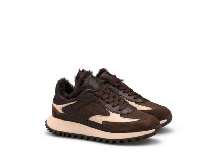 LLOYD dámské tenisky kožené zateplené hnědé | 25-206-57 STELLA L T.D.MORO