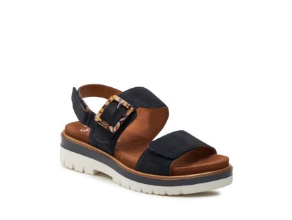 ARA dámské sandály na hrubší podešvi semišové tmavě modré | 12-21003-02