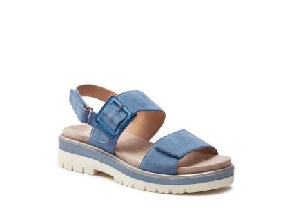 ARA dámské sandály na hrubší podešvi semišové světle modré | 12-21003-14