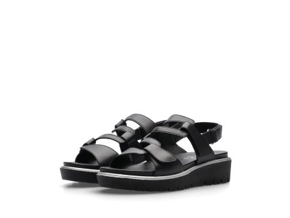 ARA dámské sandály s pásky kožené černé  | 12-33503-01