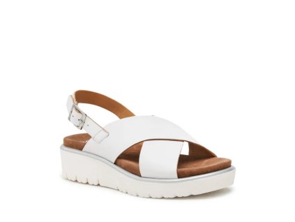ARA dámské sandály s překříženými pásky kožené bílé | 12-33516-04