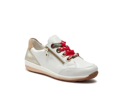 ARA dámské tenisky s postranním zipem kožené bílé | 12-34587-79