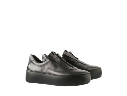 HÖGL slip on metalické anthrazitové kožené | 8-100221-73000