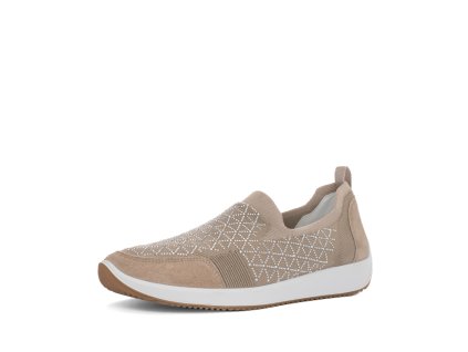 ARA dámska slip-on s kamínky béžové textilní | 12-54050-08 Lissabon