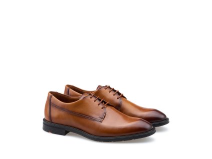 LLOYD pánské širší polobotky kožené světle hnědé | 25-533-03 X-MOTION 110W COGNAC