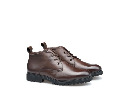 LLOYD pánské kotníkové boty kožené hnědé s vyteplením | 25-635-05 SELECT 325L DK BROWN