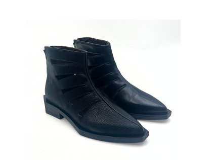 LE BOHEMIEN dámské kotníkové boty kožené černé | G34-2 BARDOLINO NERO