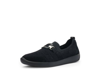 ARA dámské slip-on se sponou textilní černé | 12-54002-01 Lissabon