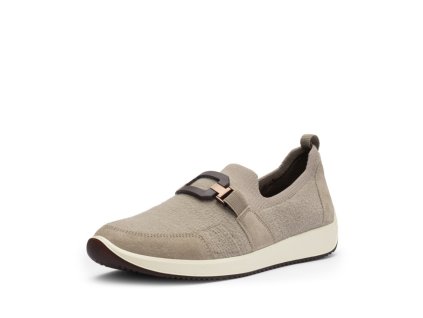 ARA dámské slip-on se sponou textilní šedobéžové | 12-54002-05 Lissabon
