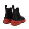 CAMPER pánské Kotníkové boty boty chelsea s červenou podešví kožené černé  | K300534-003