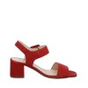 ARA dámské sandály na podpatku semišové červené | 12-20507-19