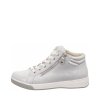 ARA dámské kotníkové tenisky metalické kožené bílé | 12-24499-04