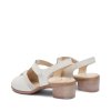 ARA dámské sandály na podpatku kožené krémové | 12-35730-09 Lugano