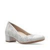ARA dámské lodičky perforované kožené bílé | 12-35827-04