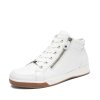 ARA dámské kotníkové tenisky s postranním zipem kožené bílé | 12-44499-69