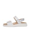 ARA dámské sandály na suchý zip bílo-stříbrné kožené | 12-21401-04 Madeira