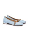 LLOYD dámské balerínky světle modré kožené s páskem | 15-711-11