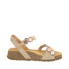 THINK! dámské sandály béžové/metalické semišové kožené | 3-000322-4010
